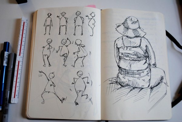 рисунок в скетчбук