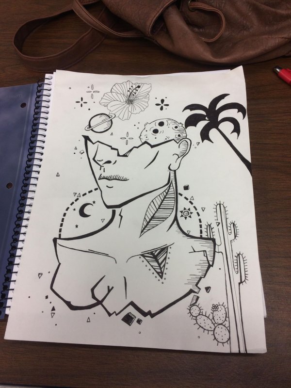 рисунок в скетчбук