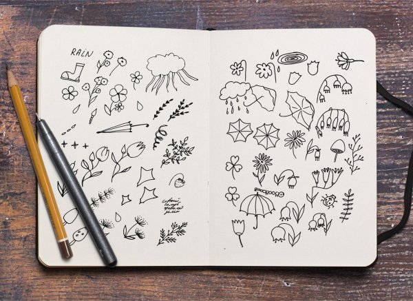 маленькие рисунки в блокнот