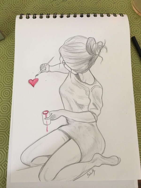 рисунки в скетчбуке легко