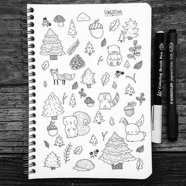 рисунок для скетчбука легкие