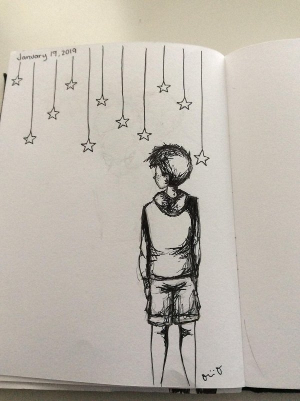 рисунки в скетчбуке