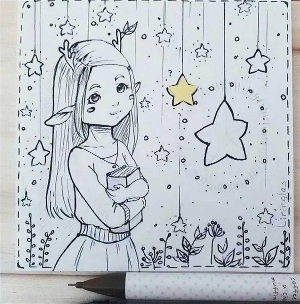 рисунок для скетчбука легкие