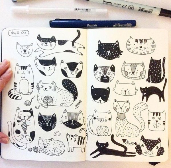 идеи для рисунков котов