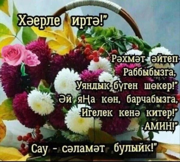 открытки хәерле иртә на татарском