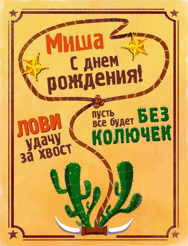 миша с днем рождения