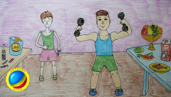 рисунок здорового человека