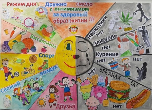 рисунок на тему здорового образа жизни